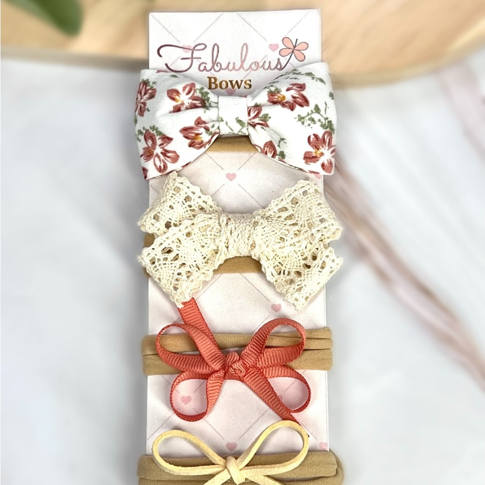 Floral and Lace Hair Accessory Set